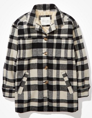 AE Plaid Sherpa Lined Jacket