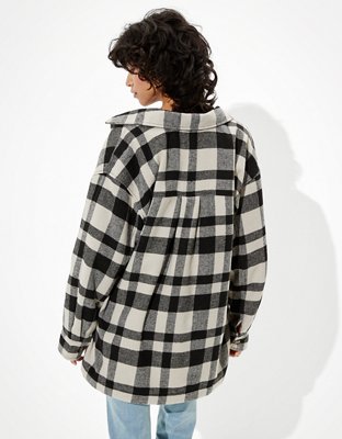 Женские куртки American Eagle AE Plaid Sherpa Lined Jacket — фото 2