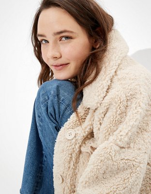 Женские куртки American Eagle AE Sherpa Trucker Jacket — фото 6