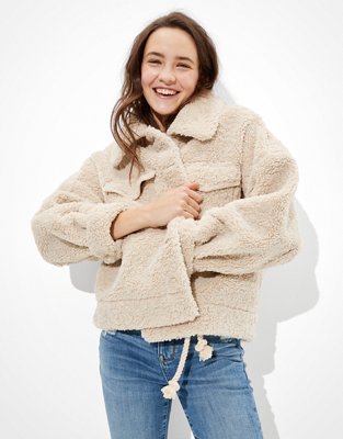 Женские куртки American Eagle AE Sherpa Trucker Jacket — фото 4