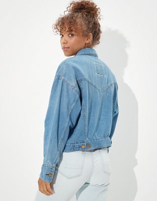 Женские куртки American Eagle AE Hemp Denim Jacket — фото 2