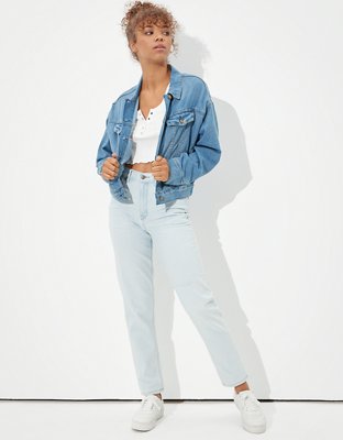 Женские куртки American Eagle AE Hemp Denim Jacket — фото 5