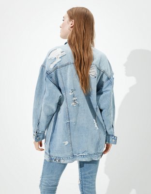 Женские куртки American Eagle AE Denim Boyfriend Jacket — фото 2