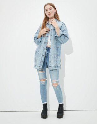 Женские куртки American Eagle AE Denim Boyfriend Jacket — фото 5