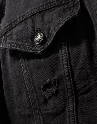 Женские куртки American Eagle AE Denim Destroyed Boyfriend Jacket — фото 6