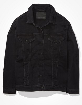 AE Denim Destroyed Boyfriend Jacket