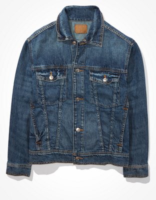 AE Denim Destroyed Boyfriend Jacket