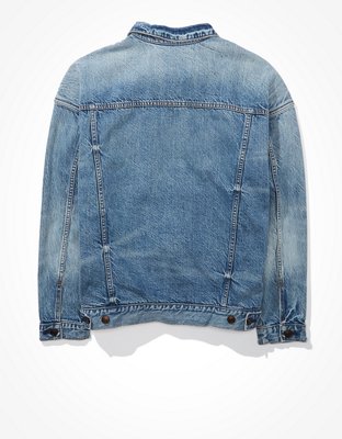 Женские куртки American Eagle AE Oversized Plaid Lined Denim Jacket — фото 4