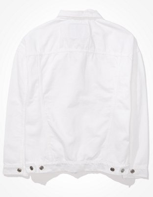 AE White Boyfriend Denim Jacket