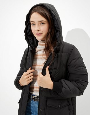 Женские куртки American Eagle AE Long Puffer Coat — фото 5