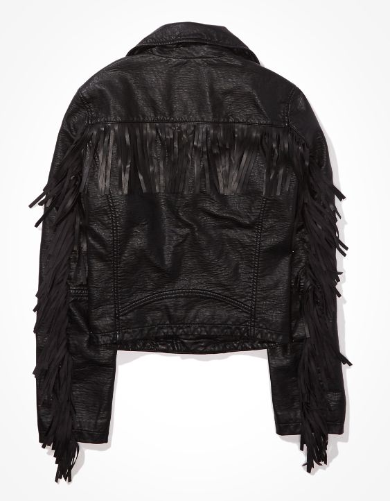 AE Fringe Leather Jacket