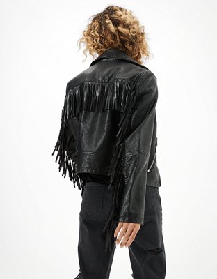 AE Fringe Leather Jacket