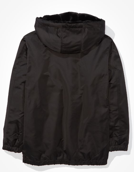 AE Reversible Faux Fur Zip-Up Jacket