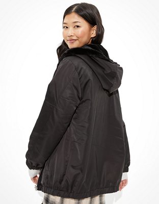 Женские куртки American Eagle AE Reversible Faux Fur Zip-Up Jacket — фото 2