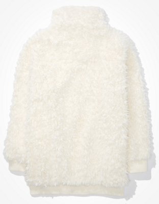 Женские куртки American Eagle AE Fuzzy Sherpa Zip-Up Jacket — фото 4