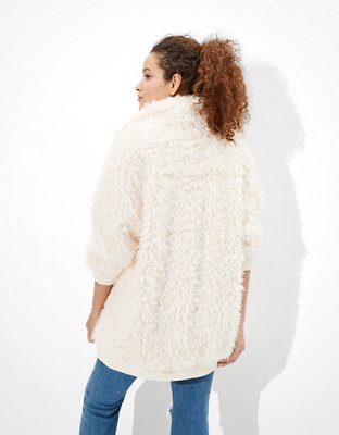Женские куртки American Eagle AE Fuzzy Sherpa Zip-Up Jacket — фото 2