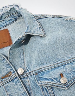 Женские куртки American Eagle AE Oversized Boyfriend Denim Jacket — фото 5