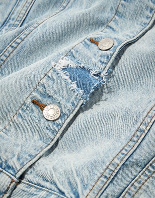 Женские куртки American Eagle AE Oversized Boyfriend Denim Jacket — фото 6