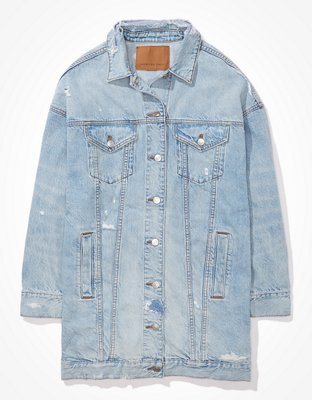 Женские куртки American Eagle AE Oversized Boyfriend Denim Jacket — фото 3