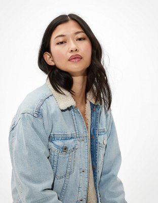 AE Sherpa Lined Denim Jacket