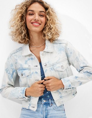 Womens tie discount dye denim jacket