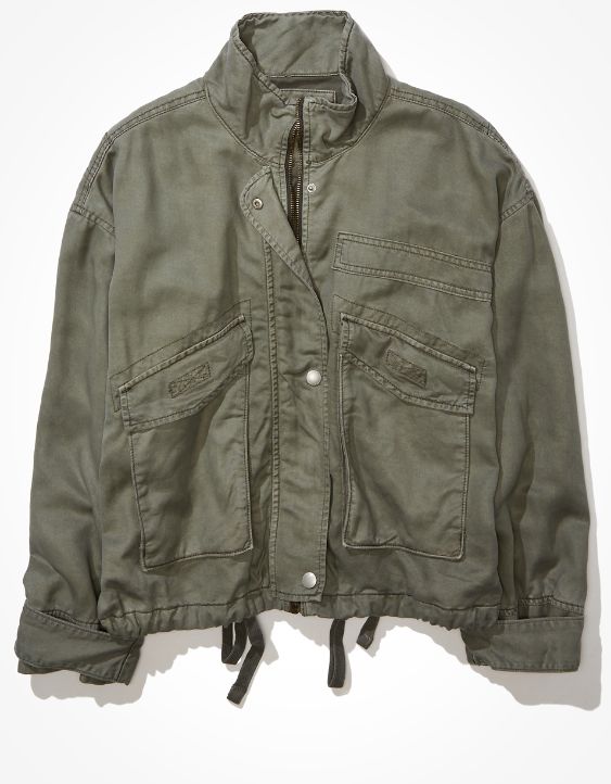 AE Cropped Military Jacket