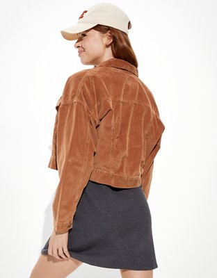 Женские куртки American Eagle AE Cropped Corduroy Jacket — фото 2