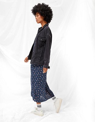 Женские куртки American Eagle AE Black Boyfriend Denim Jacket — фото 2