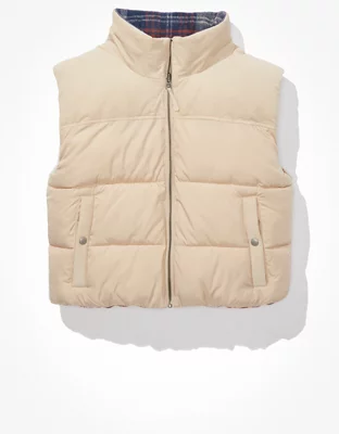 Reversible Puffer Vest - Cookie