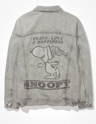 Женские куртки American Eagle AE x Peanuts Denim Jacket — фото 4