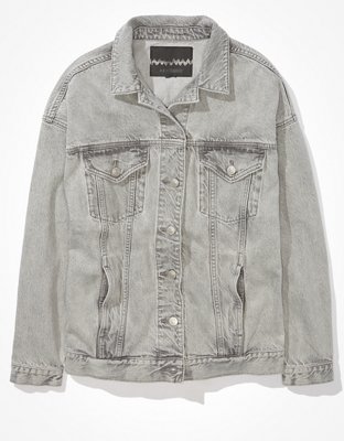 Женские куртки American Eagle AE x Peanuts Denim Jacket — фото 3