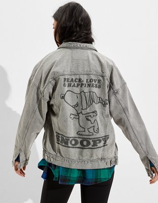 Женские куртки American Eagle AE x Peanuts Denim Jacket — фото 2