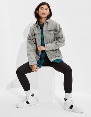 Женские куртки American Eagle AE x Peanuts Denim Jacket — фото 5