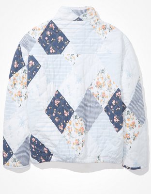 Женские куртки American Eagle AE Patchwork Quilted Bomber Jacket — фото 4
