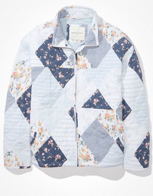 Женские куртки American Eagle AE Patchwork Quilted Bomber Jacket — фото 3