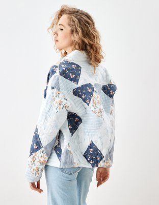 Женские куртки American Eagle AE Patchwork Quilted Bomber Jacket — фото 2