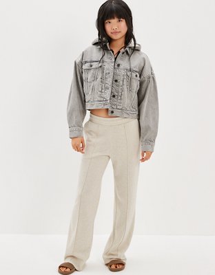 AE Cropped Hooded Denim Jacket