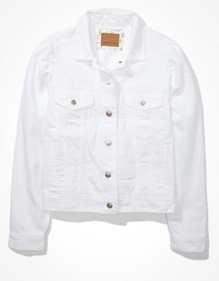 Женские куртки American Eagle AE Classic Puff Sleeve Denim Jacket — фото 3