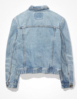 Женские куртки American Eagle AE Classic Light-Wash Denim Jacket — фото 4