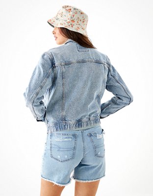 Женские куртки American Eagle AE Classic Light-Wash Denim Jacket — фото 2