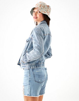 Женские куртки American Eagle AE Classic Light-Wash Denim Jacket — фото 5