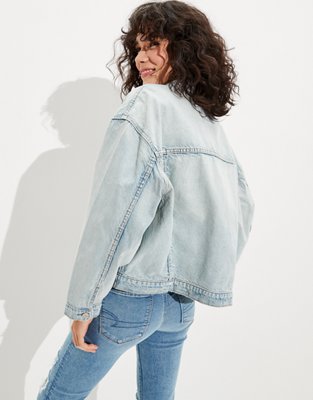 Женские куртки American Eagle AE '90s Boyfriend Oversized Denim Jacket — фото 3