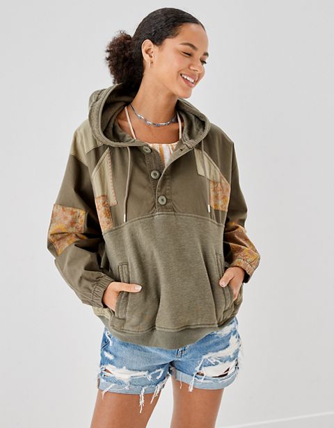 Женские худи American Eagle AE Beach Baja Popover