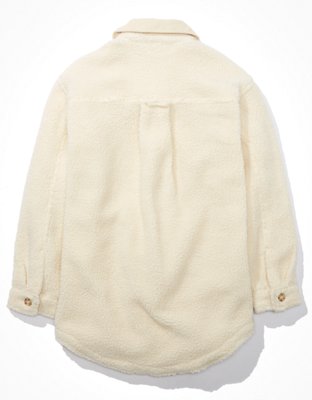 American Eagle AE Mid-Length Sherpa Shacket — фото 4