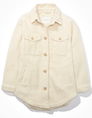 American Eagle AE Mid-Length Sherpa Shacket — фото 3