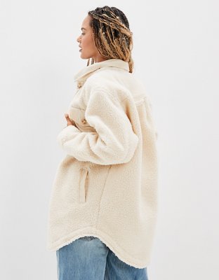 American Eagle AE Mid-Length Sherpa Shacket — фото 2