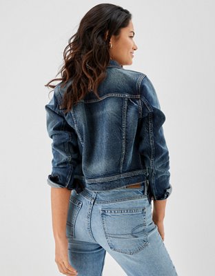 AE Shrunken Cropped Denim Jacket | AE