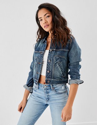 AE Shrunken Cropped Denim Jacket