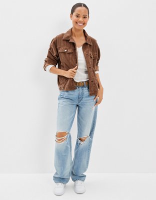 Женские куртки American Eagle AE '90s Boyfriend Oversized Corduroy Jacket — фото 4