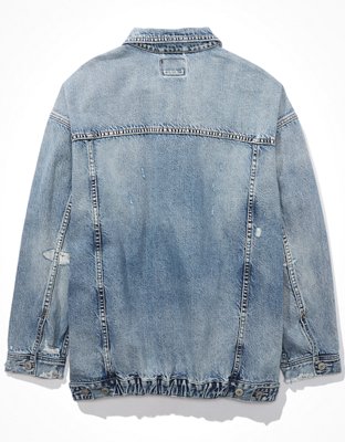 AE Chamarra superextragrande de denim